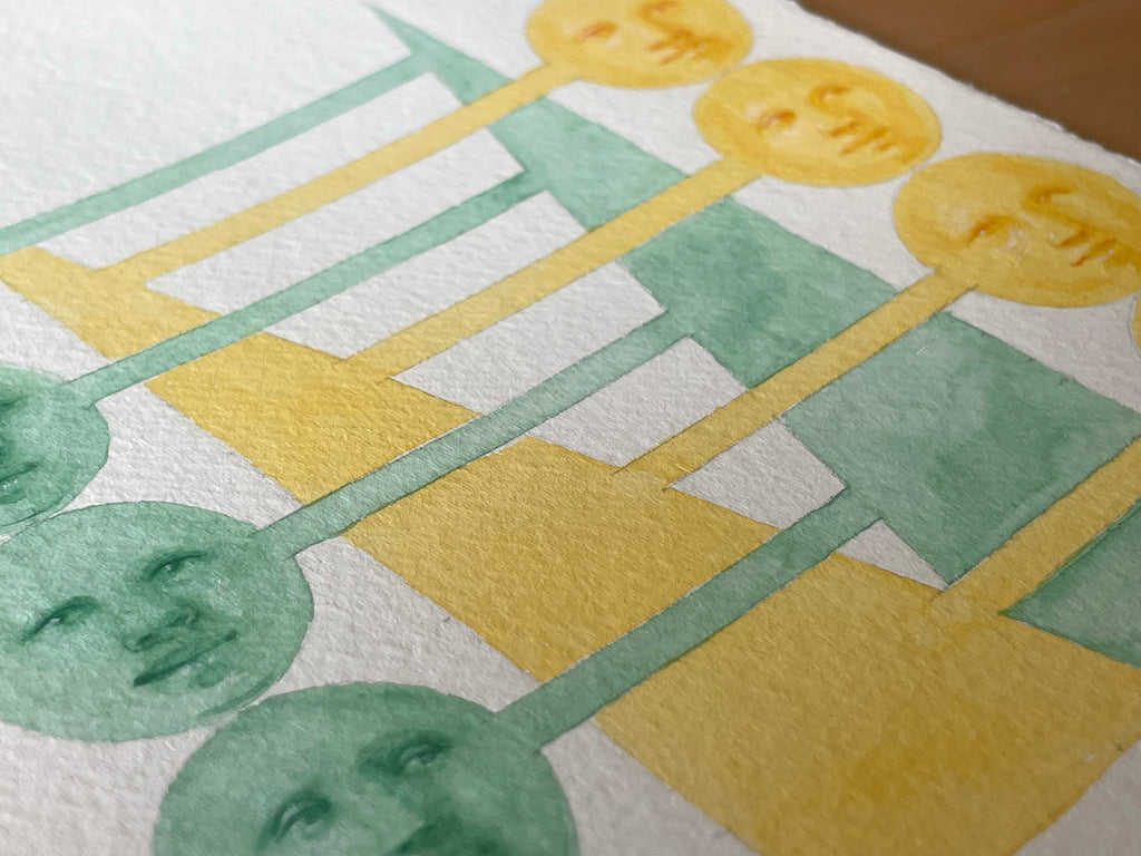 Painting by Piero Passacantando titled "Faces 108" - 10.