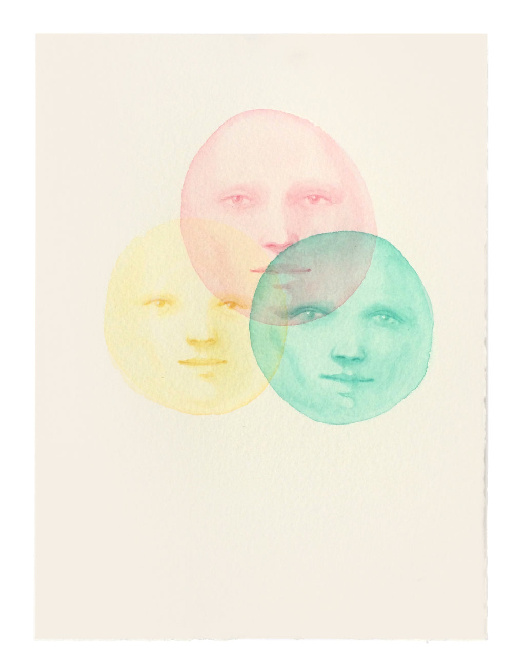 Painting by Piero Passacantando titled "Faces 121" - 2.