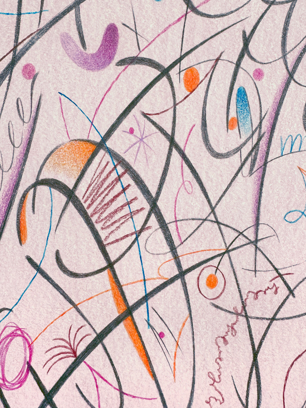 Drawing by Gizem Vural titled "Pink Snow" - 3.