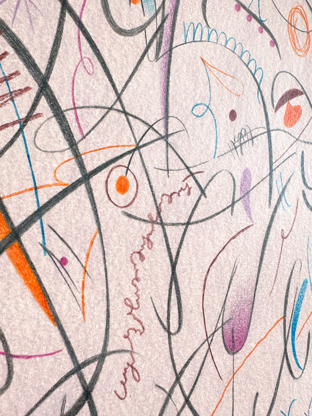 Drawing by Gizem Vural titled "Pink Snow" - 4.