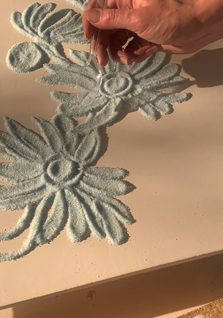 Mixed Media by Kate Clements titled "Powder Puff" - 11.