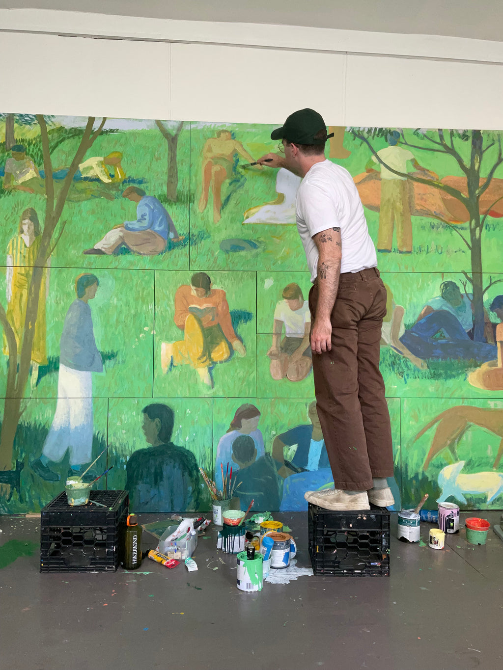 Painting by Jackson Joyce titled "With Moths and Clovers" - 6.