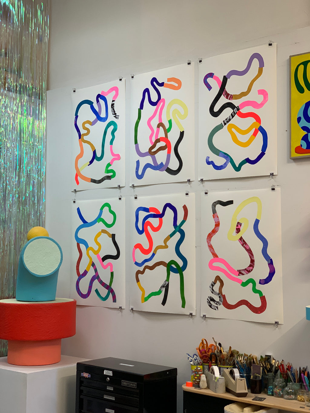 Mixed Media by Adam Frezza & Terri Chiao (CHIAOZZA) titled "Meander Collage No. 31" - 3.