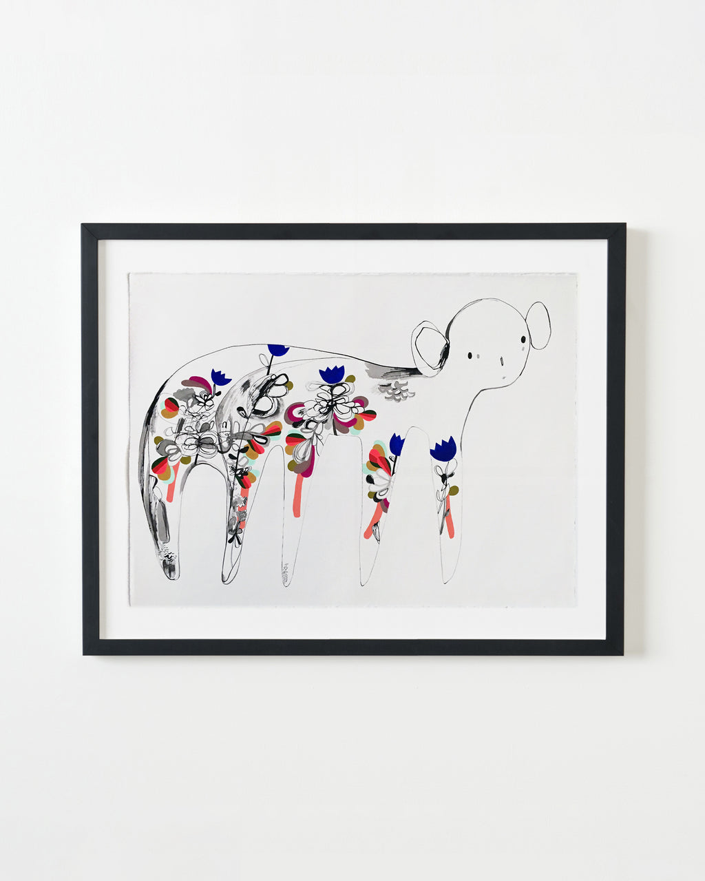 Drawing by Rebeca Raney titled "Animal #11" - 3.