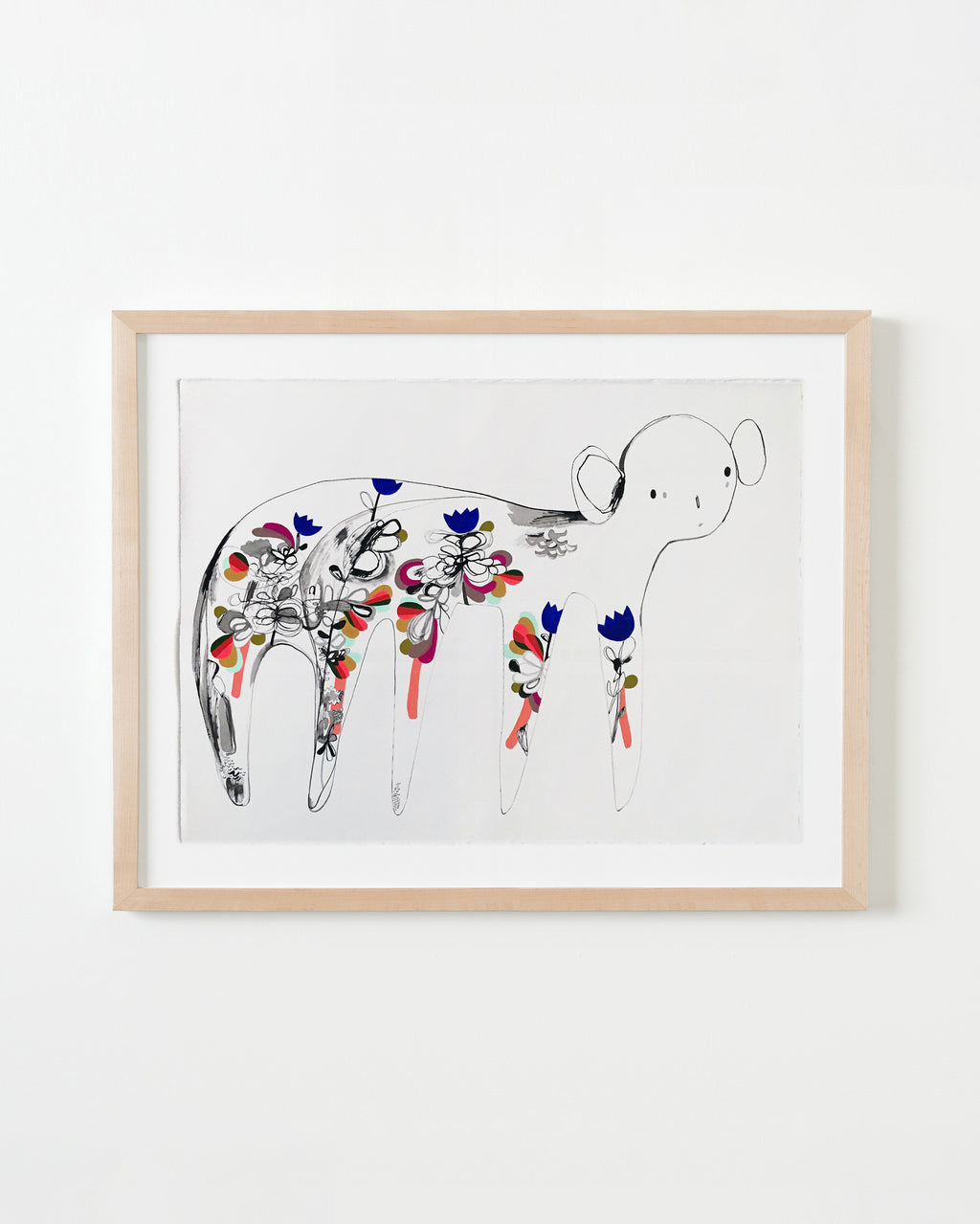 Drawing by Rebeca Raney titled "Animal #11" - 4.