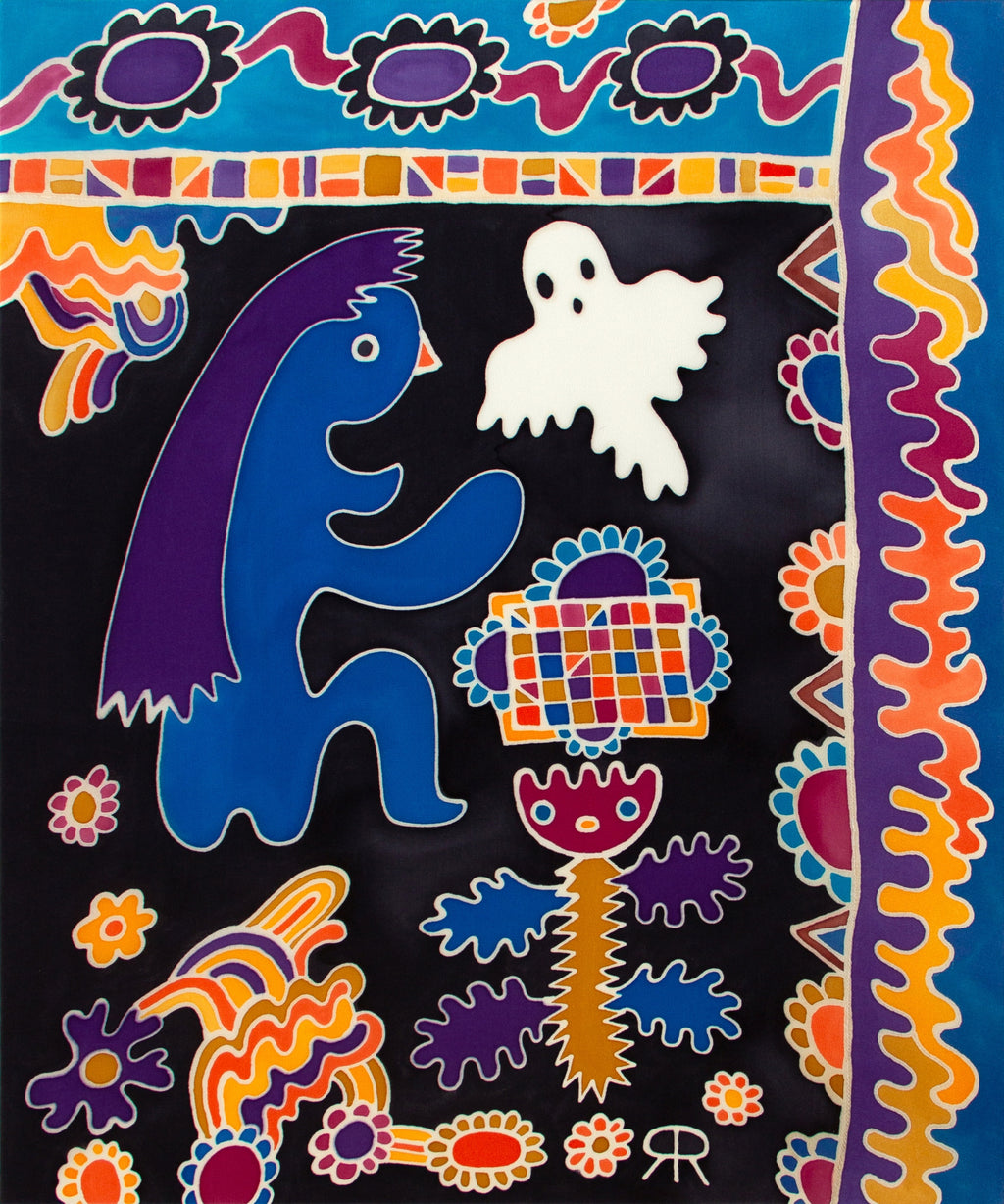 Painting by Rebeca Raney titled "Blue Lady" - 2.