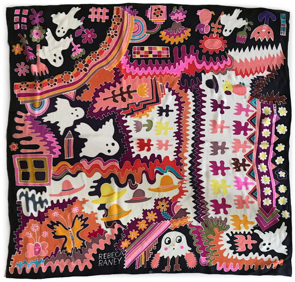 Painting by Rebeca Raney titled "Fuzzy Pink Arms" - 2.