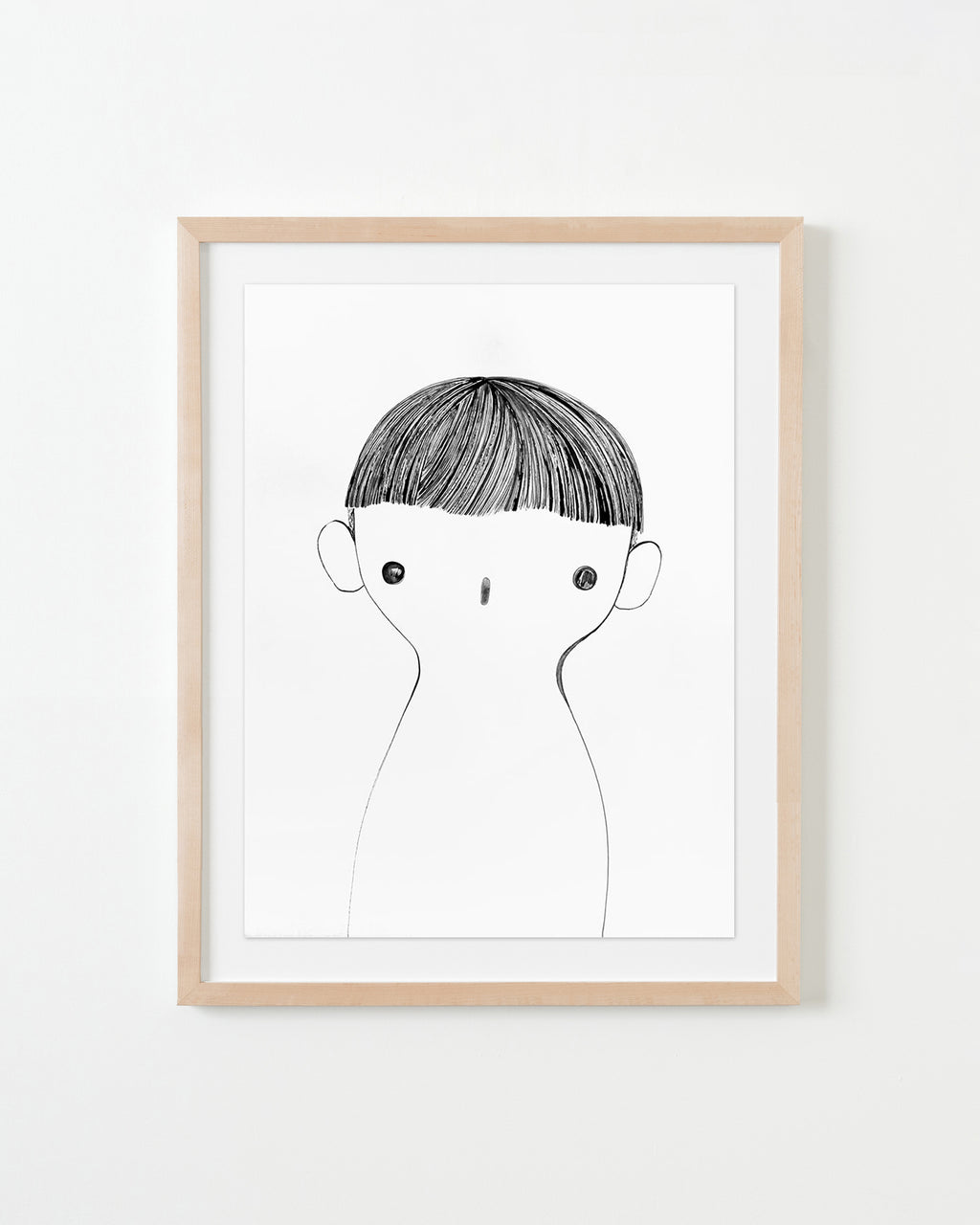 Drawing by Rebeca Raney titled "Hair Drawing #05" - 4.