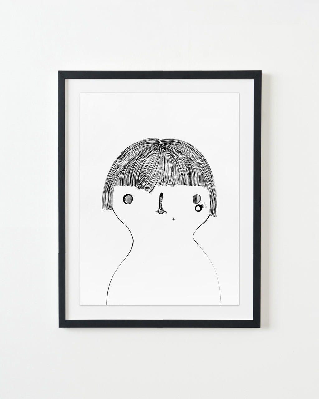 Drawing by Rebeca Raney titled "Hair Drawing #08" - 3.