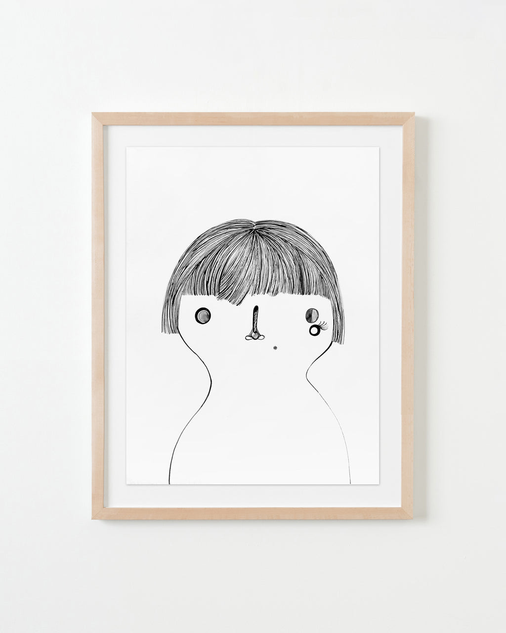Drawing by Rebeca Raney titled "Hair Drawing #08" - 4.