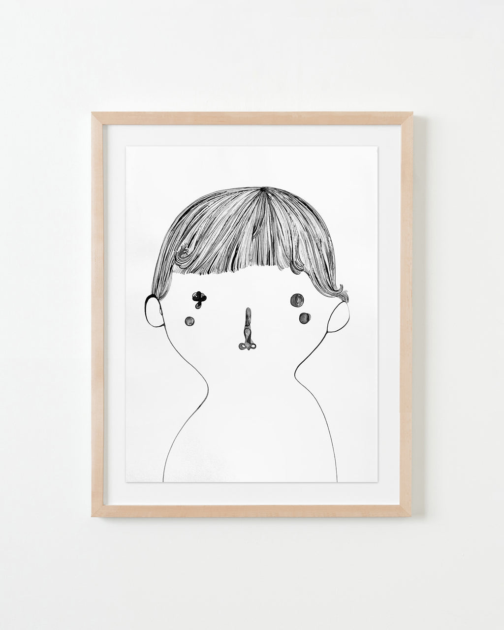 Drawing by Rebeca Raney titled "Hair Drawing #10" - 4.