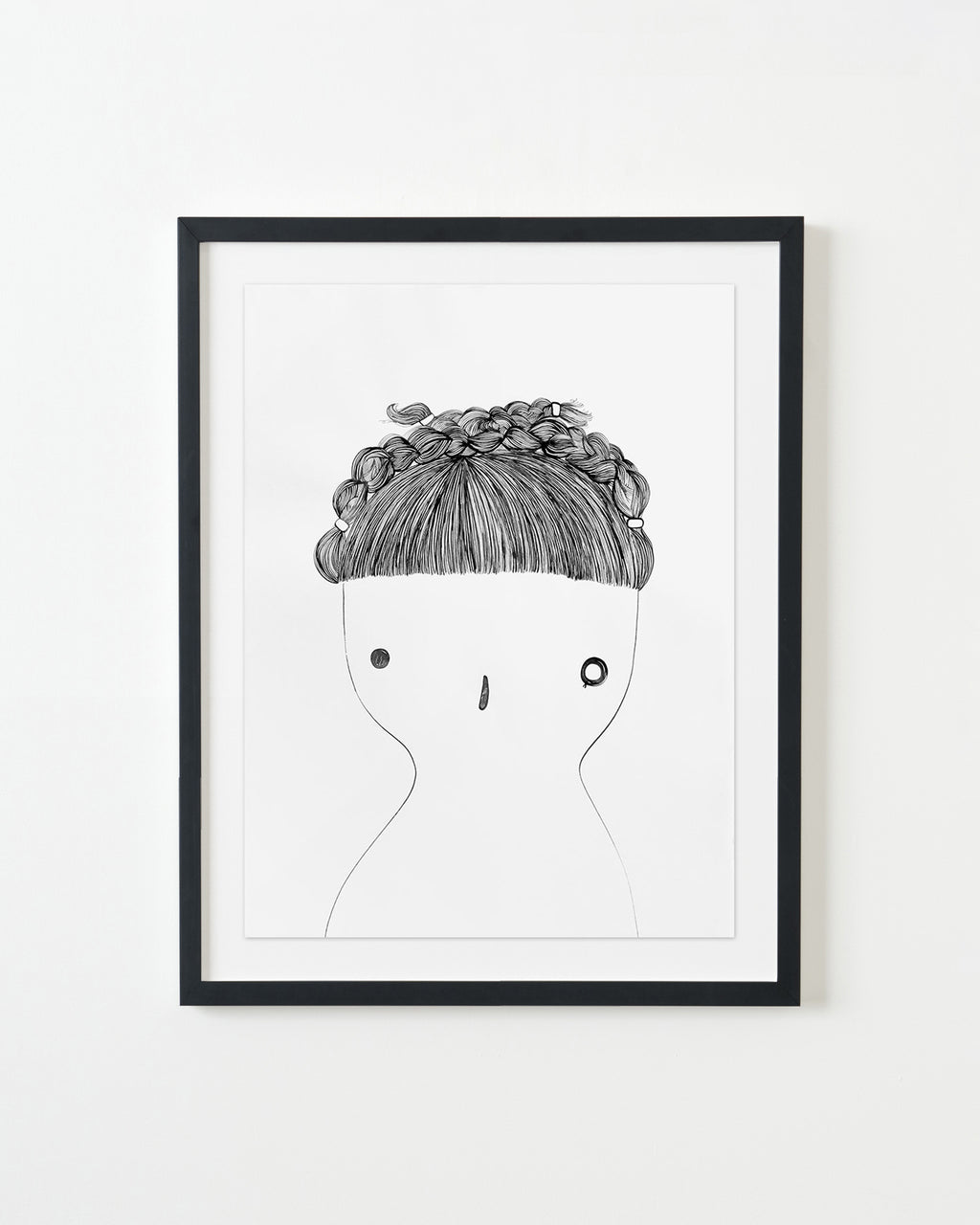 Drawing by Rebeca Raney titled "Hair Drawing #13" - 3.
