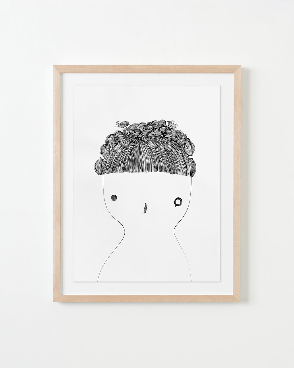 Drawing by Rebeca Raney titled "Hair Drawing #13" - 4.