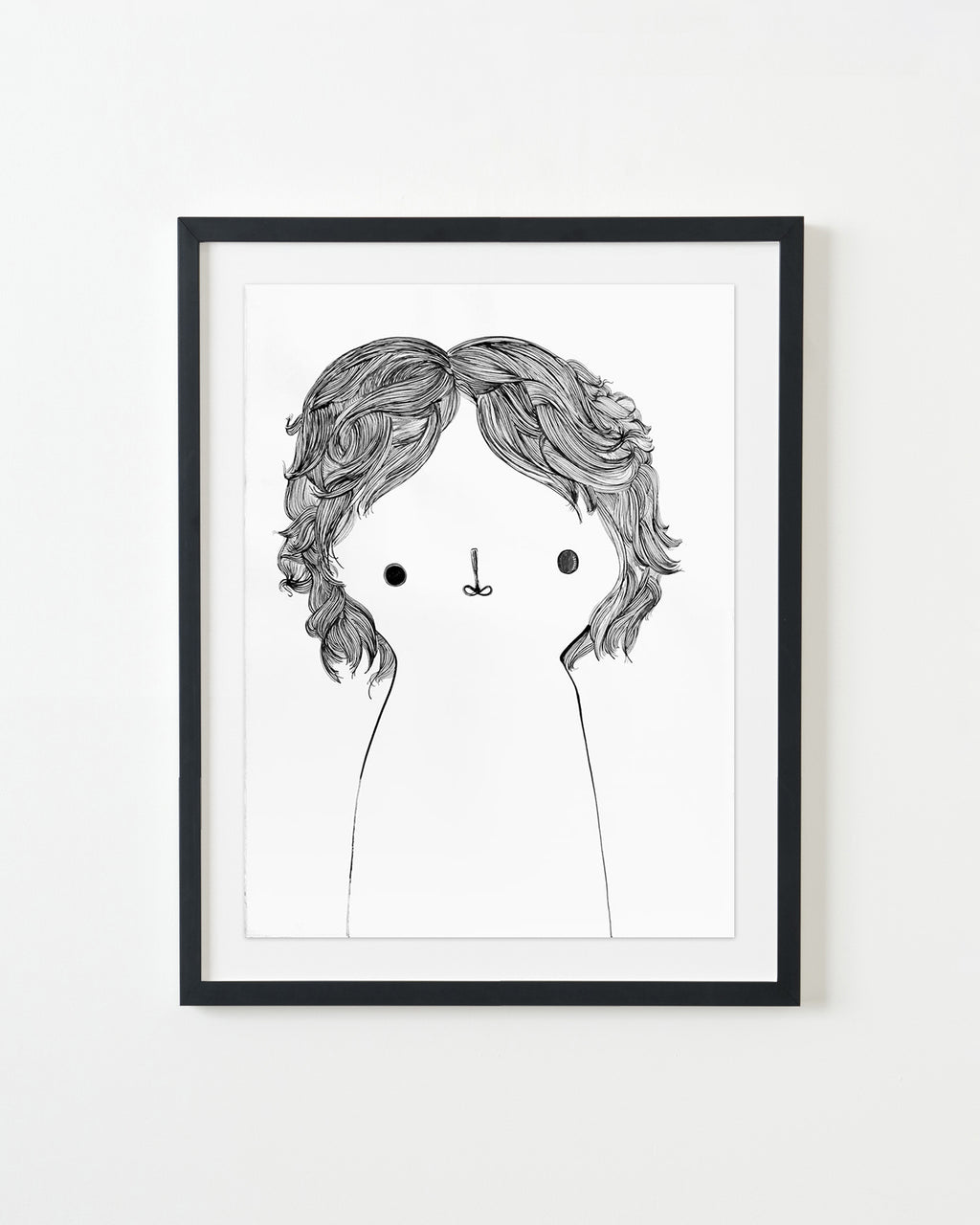 Drawing by Rebeca Raney titled "Hair Drawing #14" - 3.