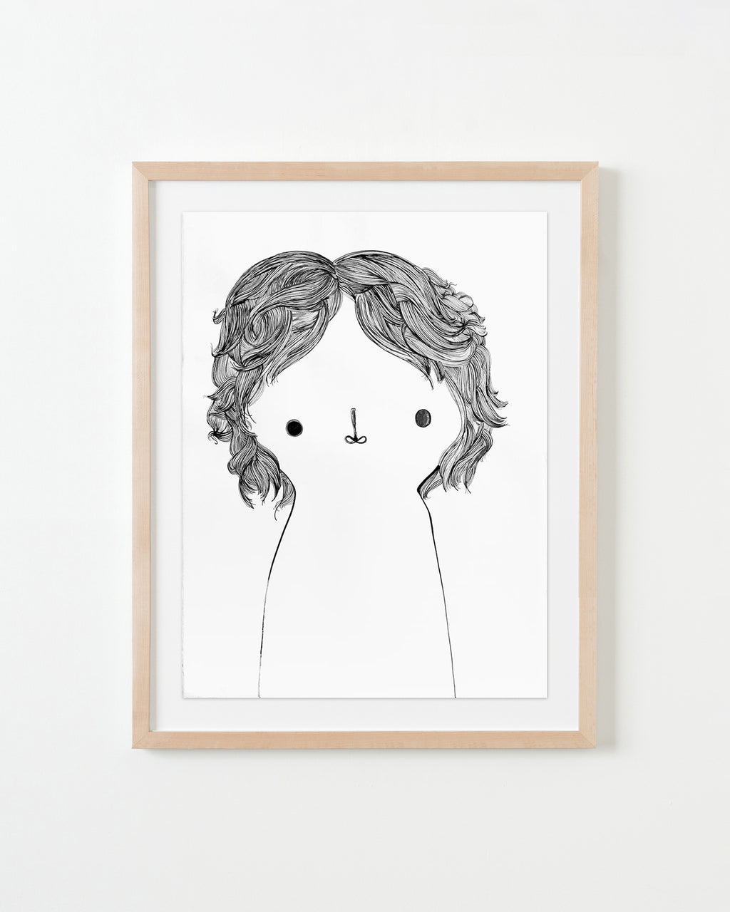 Drawing by Rebeca Raney titled "Hair Drawing #14" - 4.