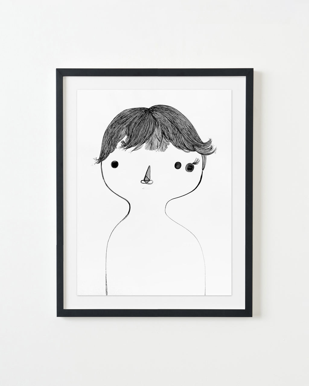 Drawing by Rebeca Raney titled "Hair Drawing #18" - 3.
