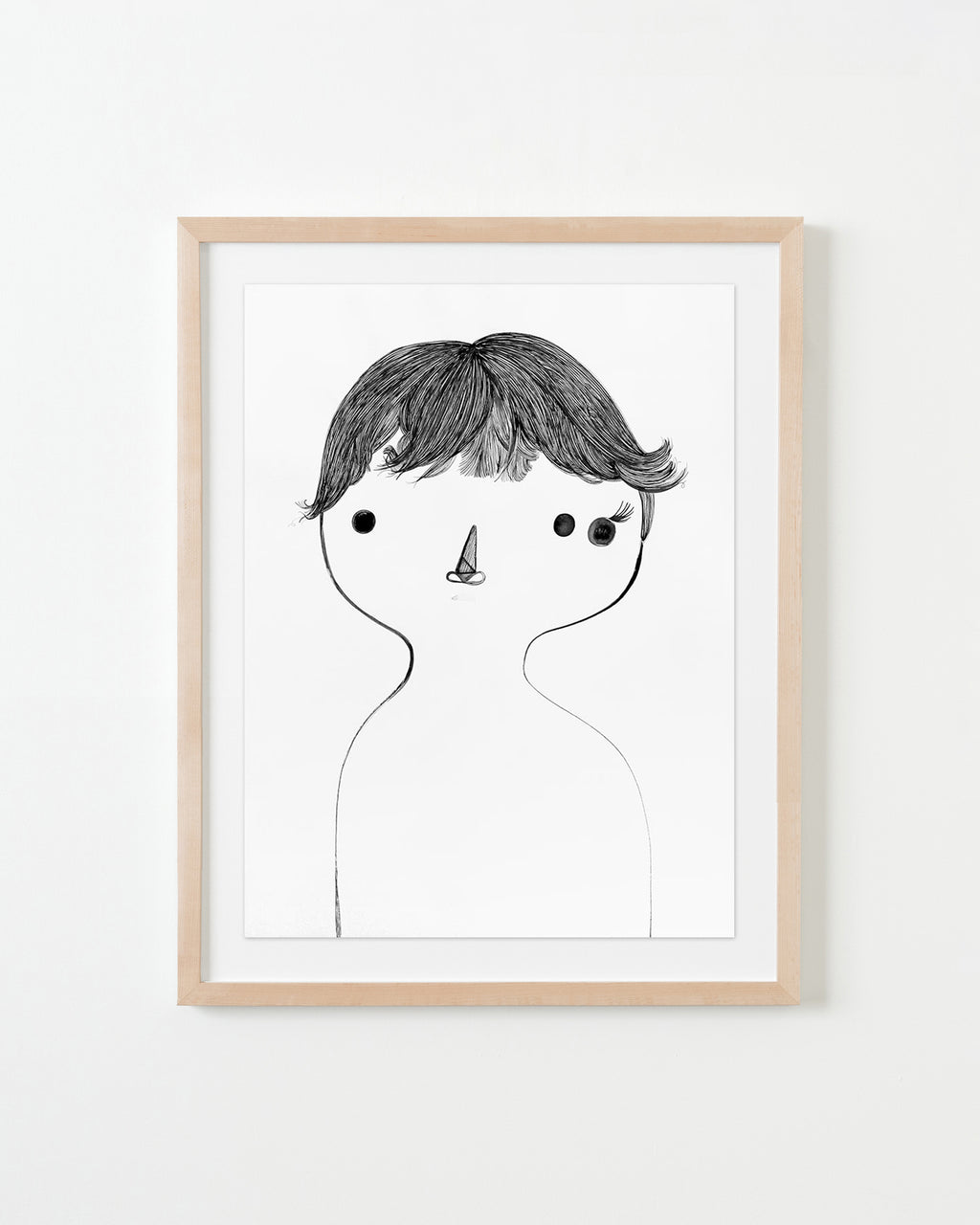 Drawing by Rebeca Raney titled "Hair Drawing #18" - 4.