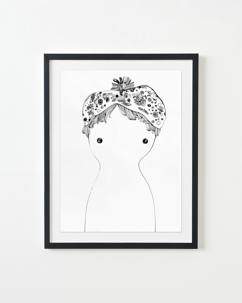 Painting by Rebeca Raney titled "Hair Drawing #25" - 3.