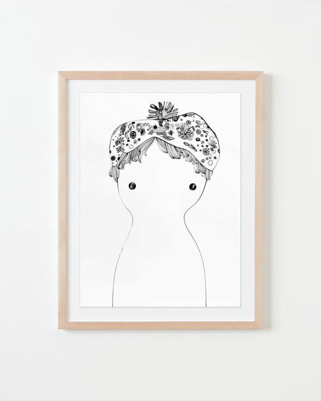 Painting by Rebeca Raney titled "Hair Drawing #25" - 4.
