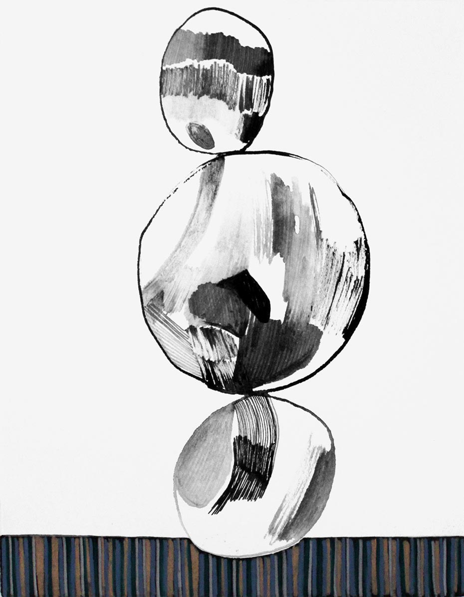 Painting by Rebeca Raney titled "Indoor Sculpture #1" - 2.