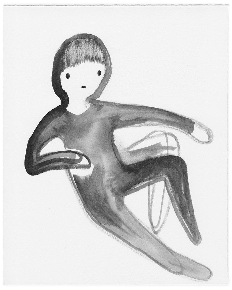 Painting by Rebeca Raney titled "Invisible Chair" - 2.