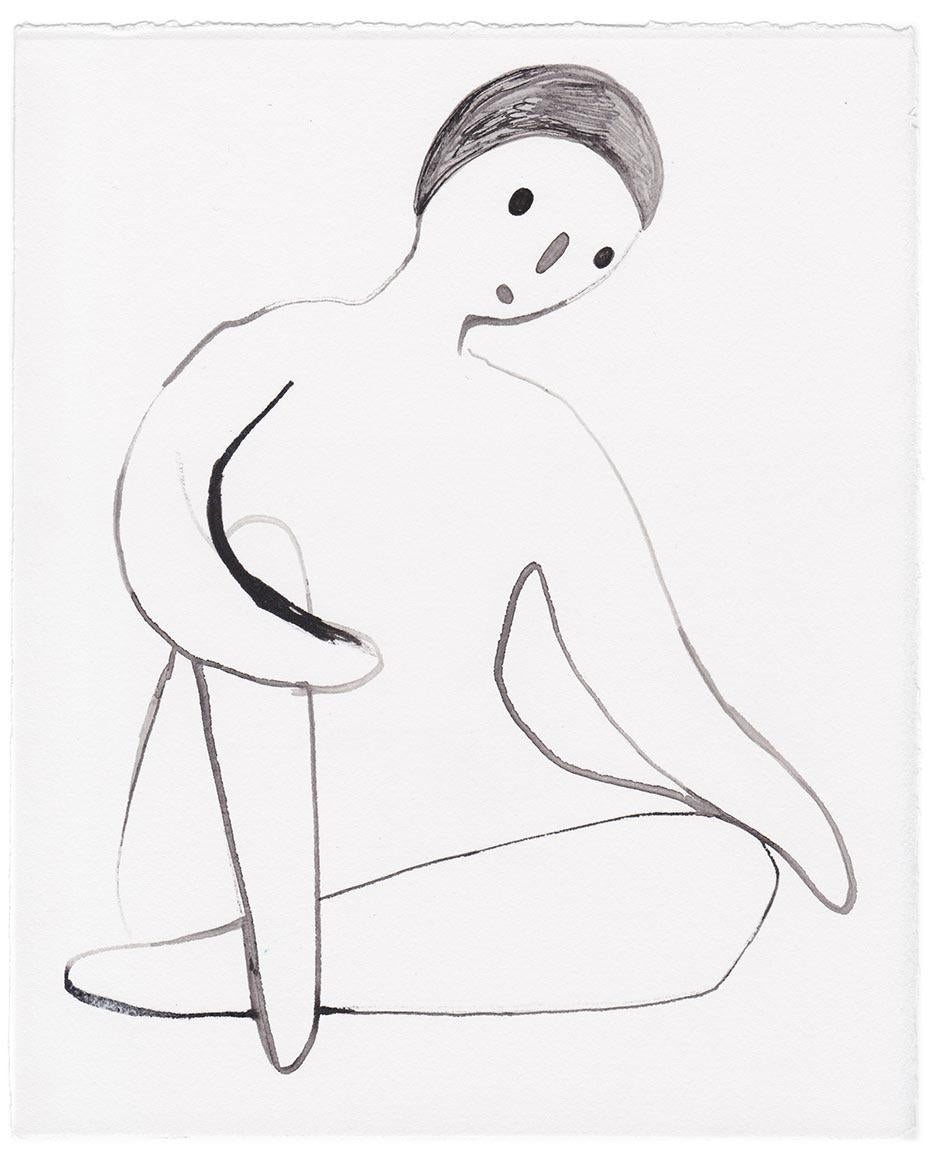 Painting by Rebeca Raney titled "Sitting Around" - 2.