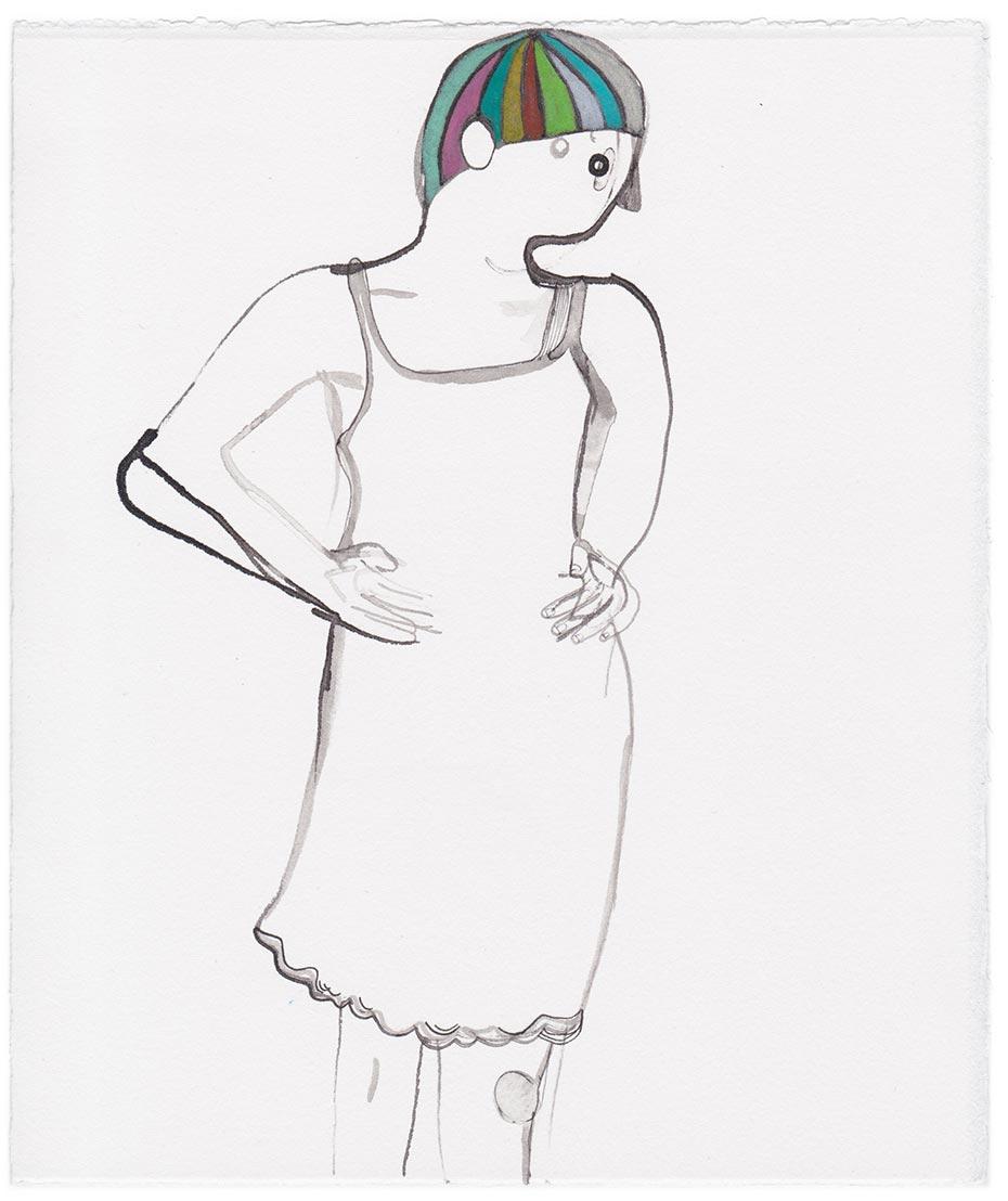 Painting by Rebeca Raney titled "Slip Dress" - 2.