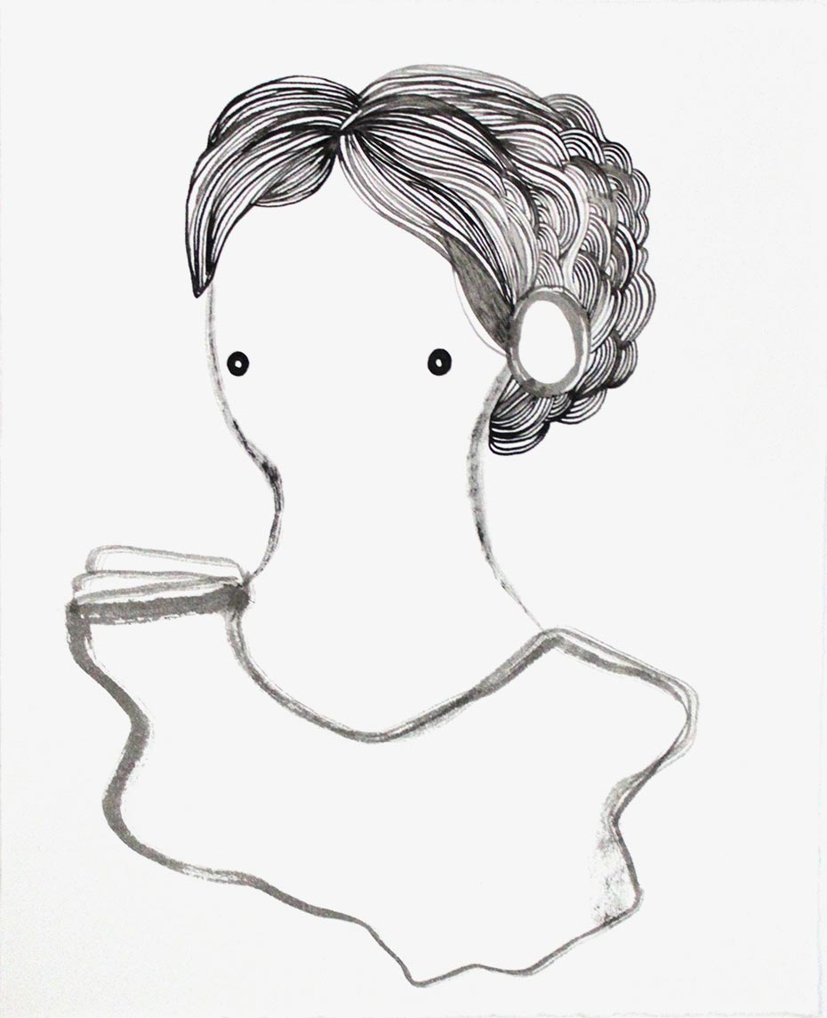 Painting by Rebeca Raney titled "White Blouse" - 2.