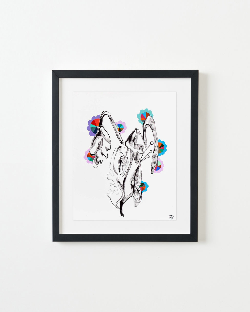 Drawing by Rebeca Raney titled "Flower Drawing #12" - 3.