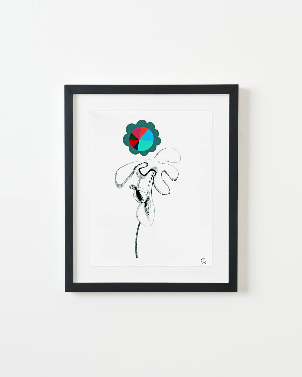 Drawing by Rebeca Raney titled "Flower Drawing #13" - 3.