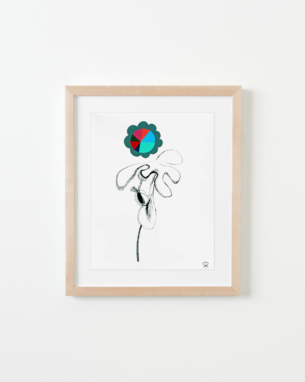 Drawing by Rebeca Raney titled "Flower Drawing #13" - 4.