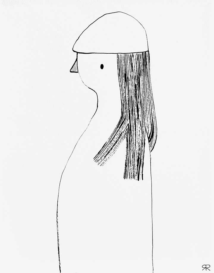 Drawing by Rebeca Raney titled "Portrait Drawing #17" - 2.