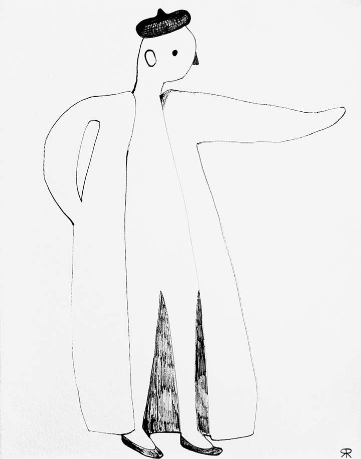 Drawing by Rebeca Raney titled "Portrait Drawing #6" - 2.