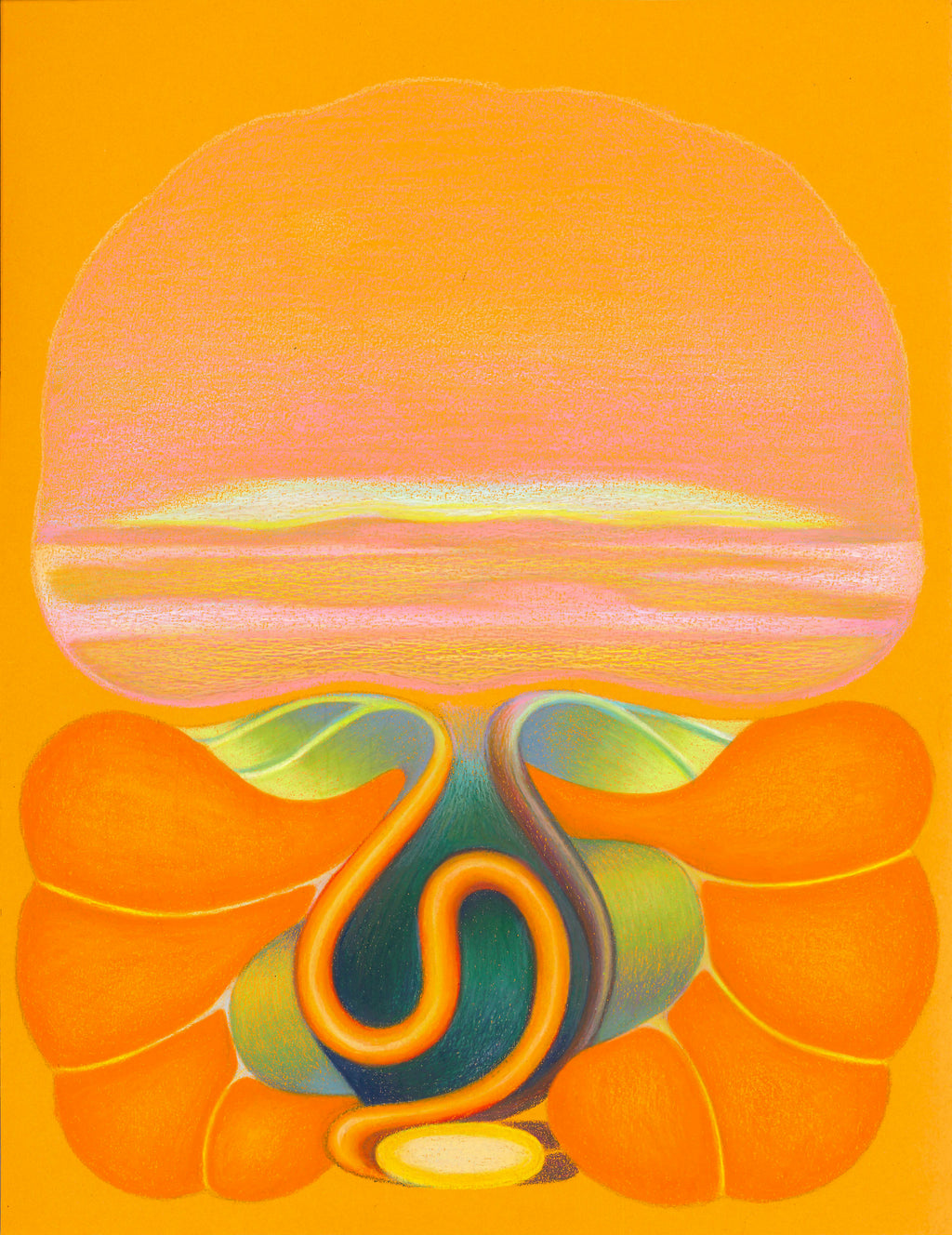 Drawing by Roche titled "Wild Seeds , Sun" - 2.