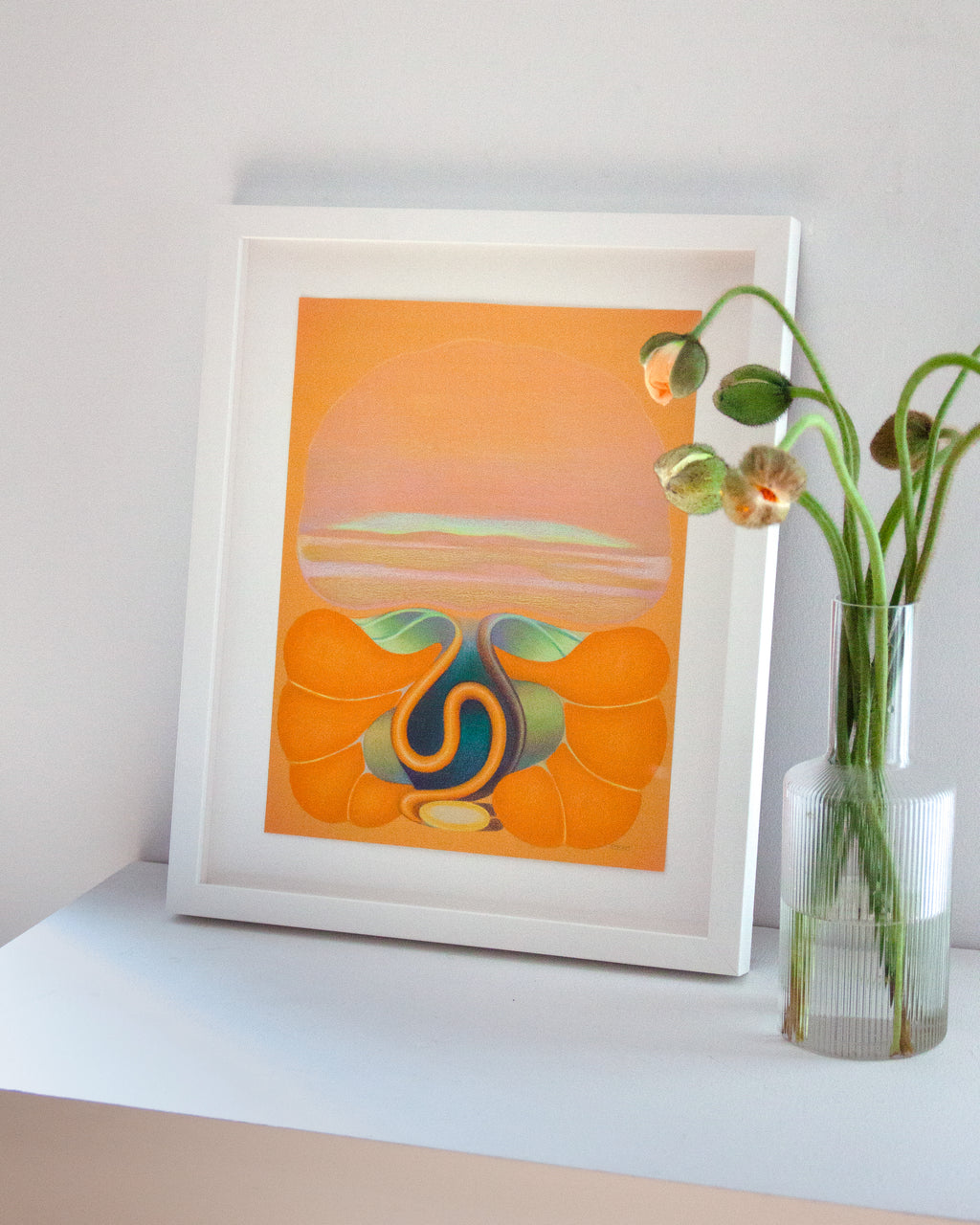 Drawing by Roche titled "Wild Seeds , Sun" - 6.