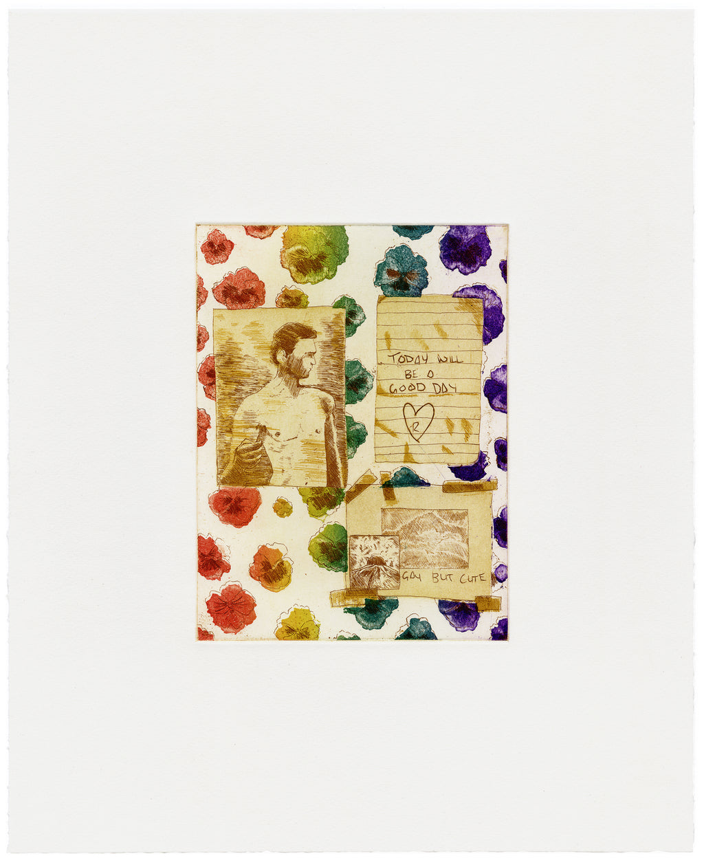 Print by Ruben Castillo titled "Love Notes (Research Proposal)" - 2.