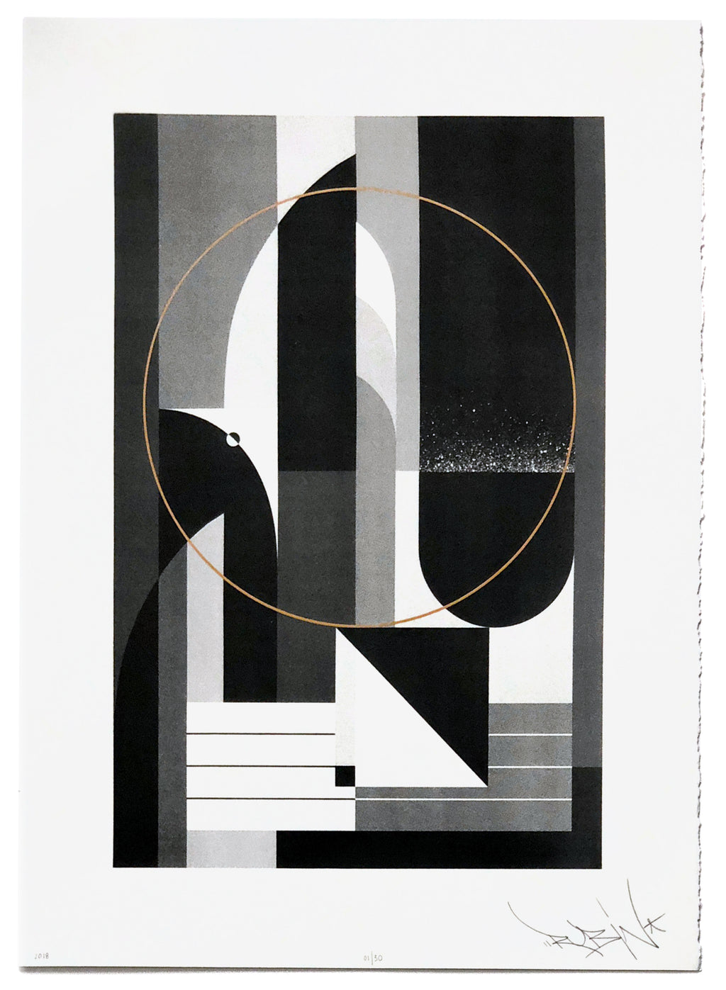 Print by Tony Sjöman titled "Chalk City (Day)" - 2.