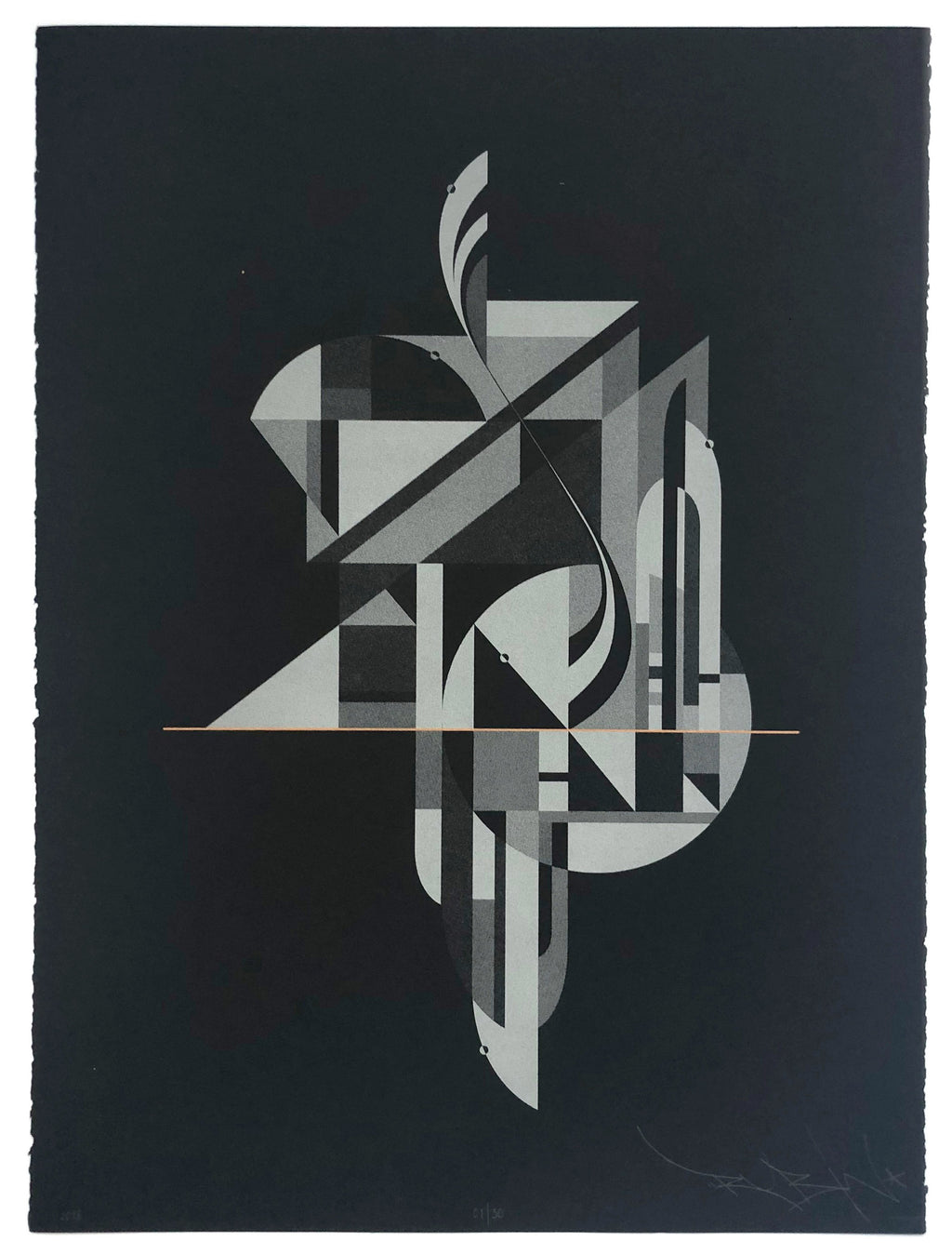 Print by Tony Sjöman titled "Silence / Darkness (Night)" - 2.