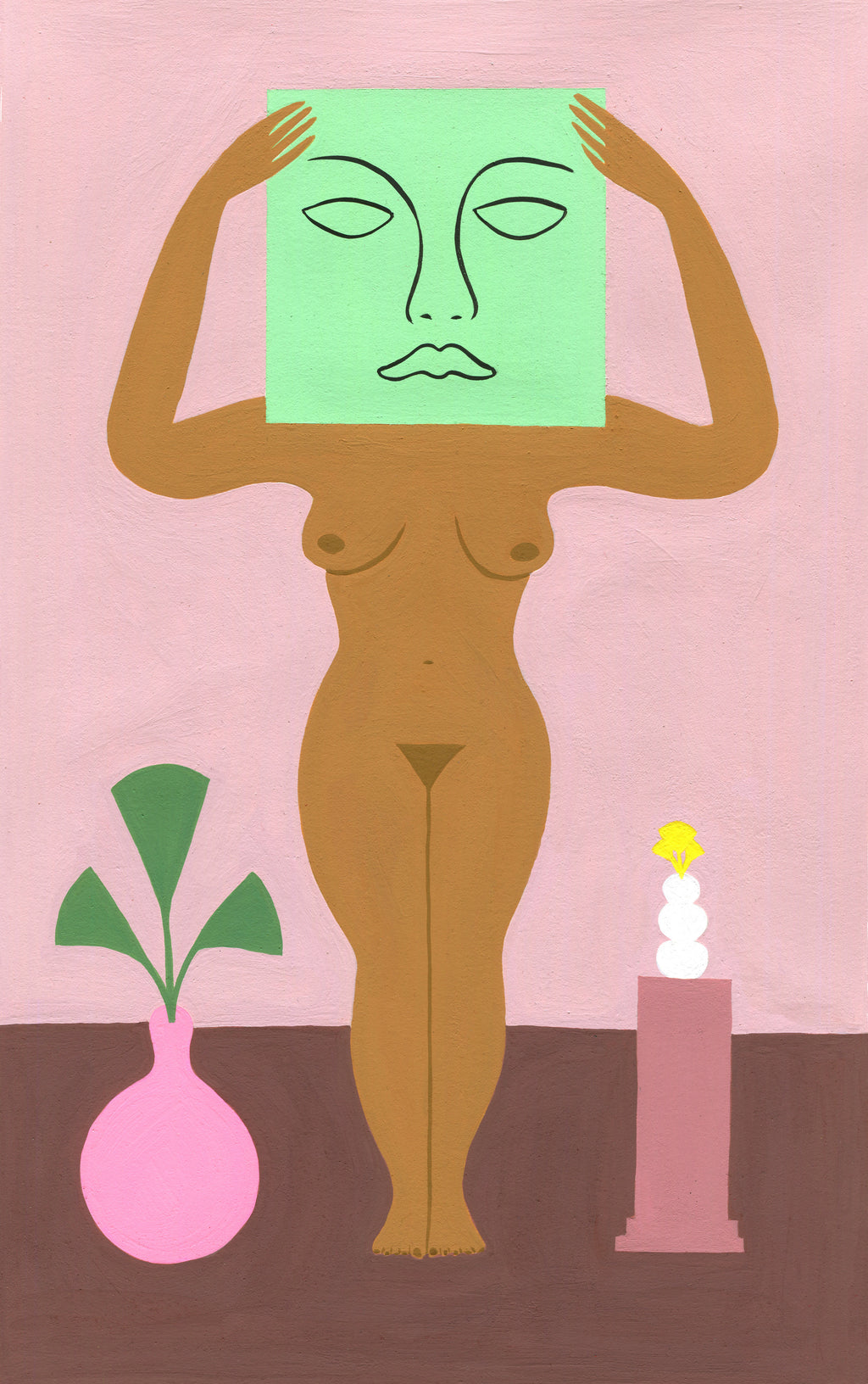 Painting by Rachel Levit Ruiz titled "Cara Verde" - 2.