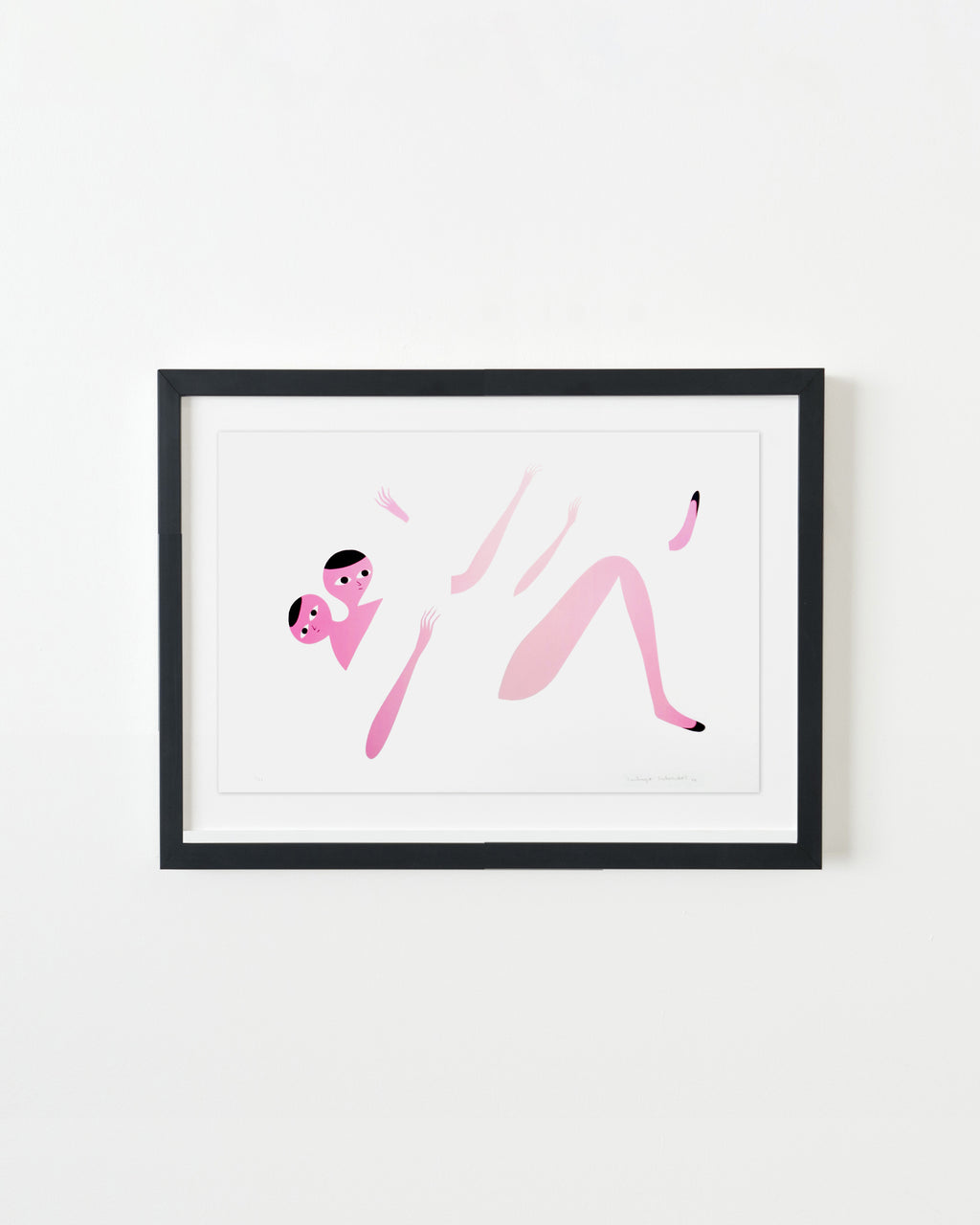 Print by Santiago Ascui titled "Serigrafia Intervenida Pink 1" - 3.