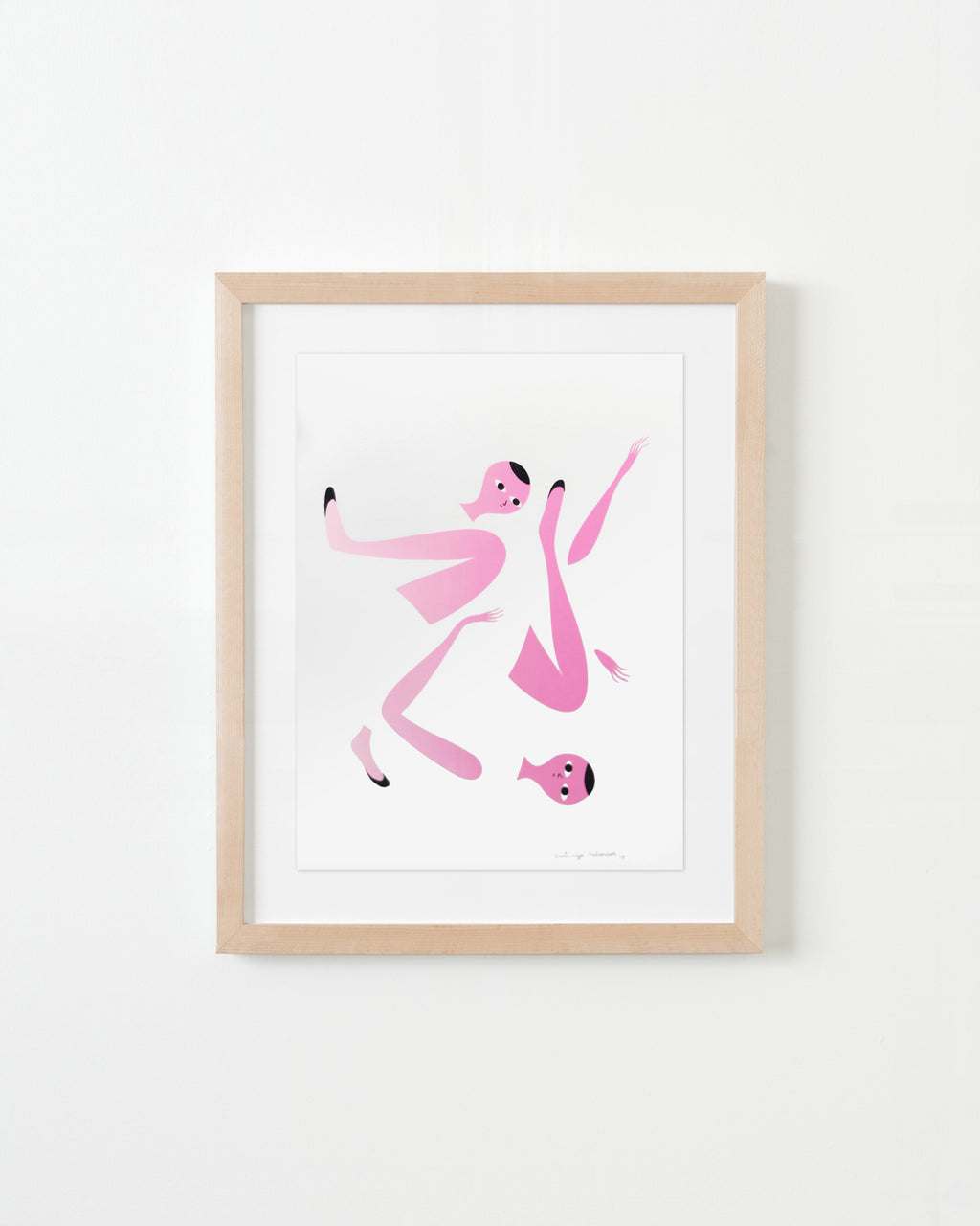 Print by Santiago Ascui titled "Serigrafia Intervenida Pink 2" - 4.