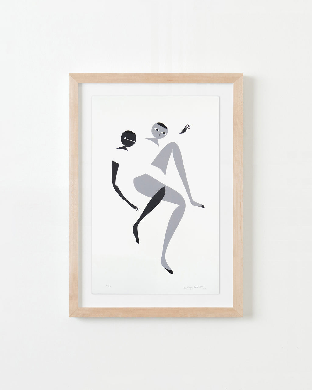 Print by Santiago Ascui titled "Untitled Grey 4" - 4.