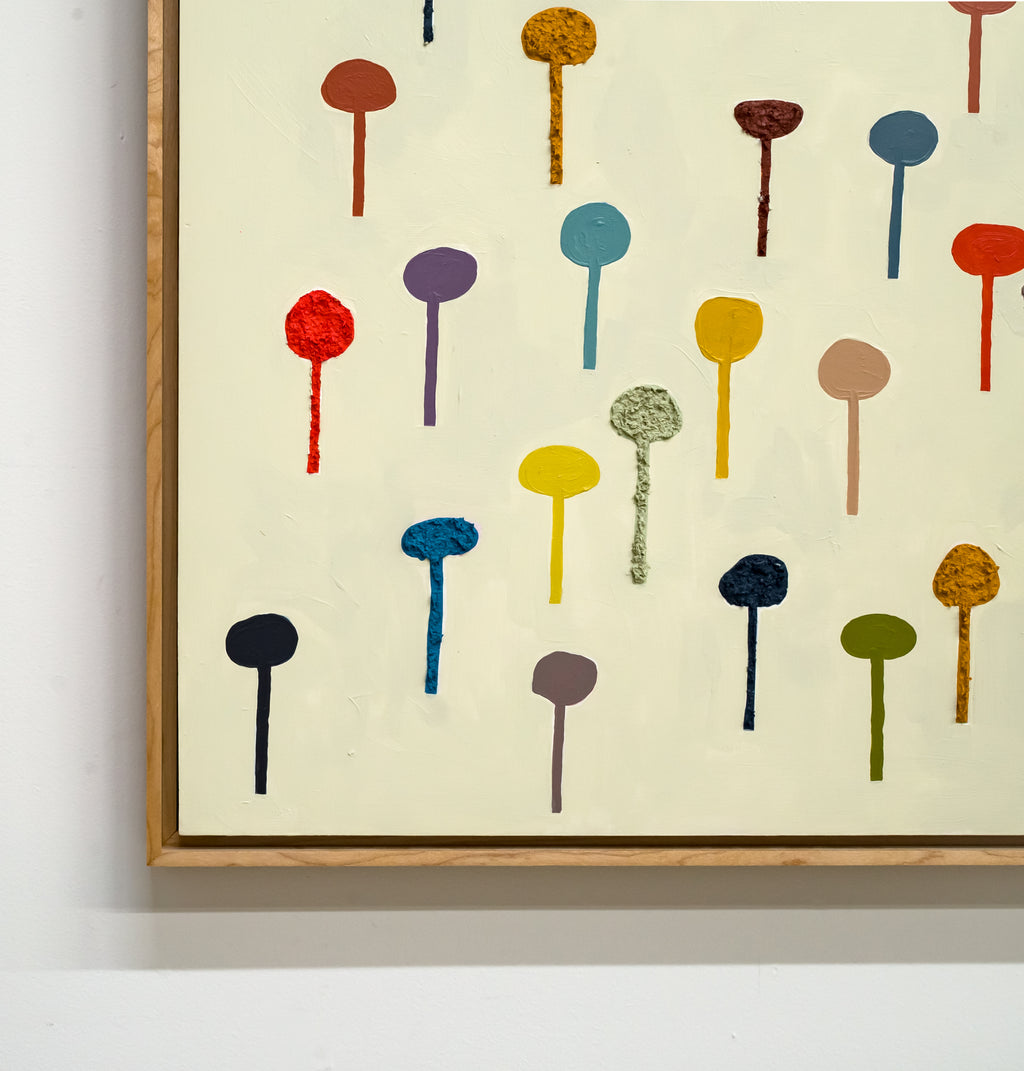 Painting by Scott Sueme titled "Common Mushrooms" - 4.