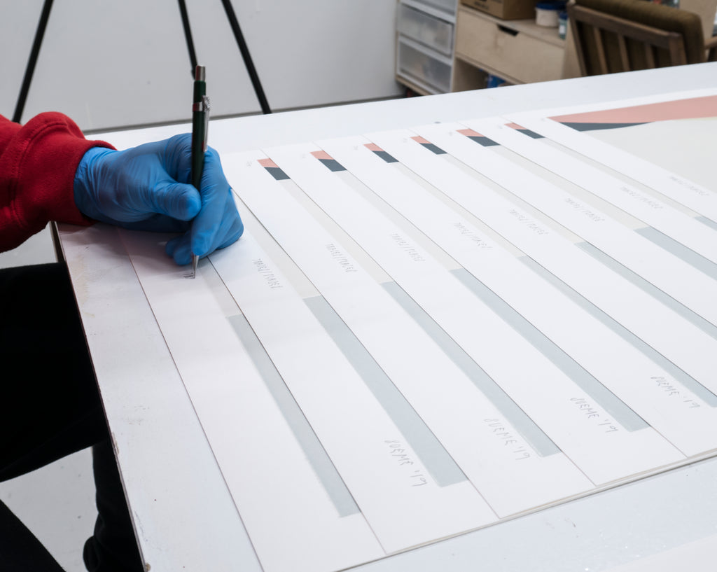 Print by Scott Sueme titled "Traces/Places" - 3.