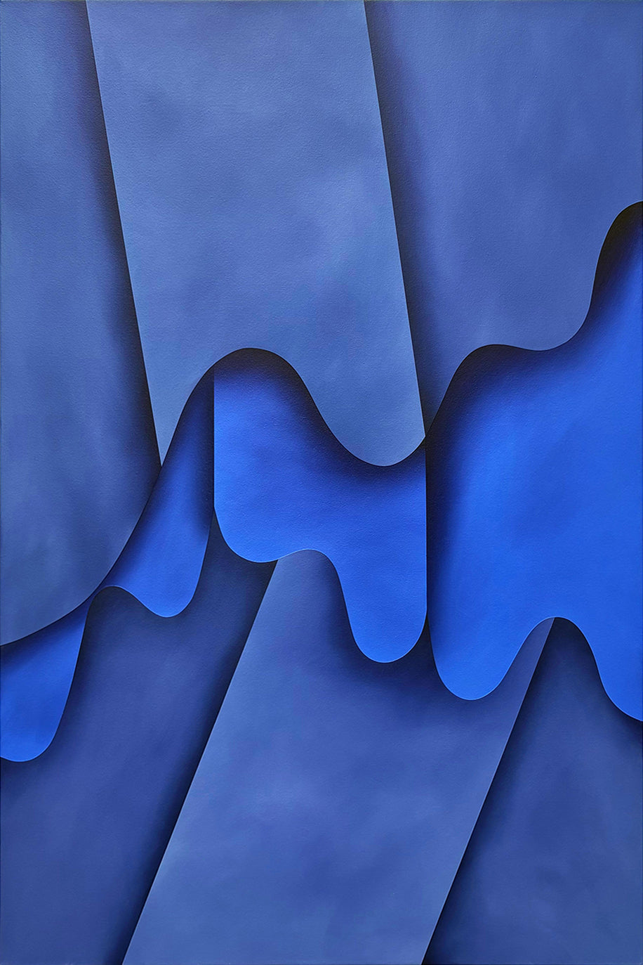 Painting by Senem Oezdogan titled "Blue Current" - 2.