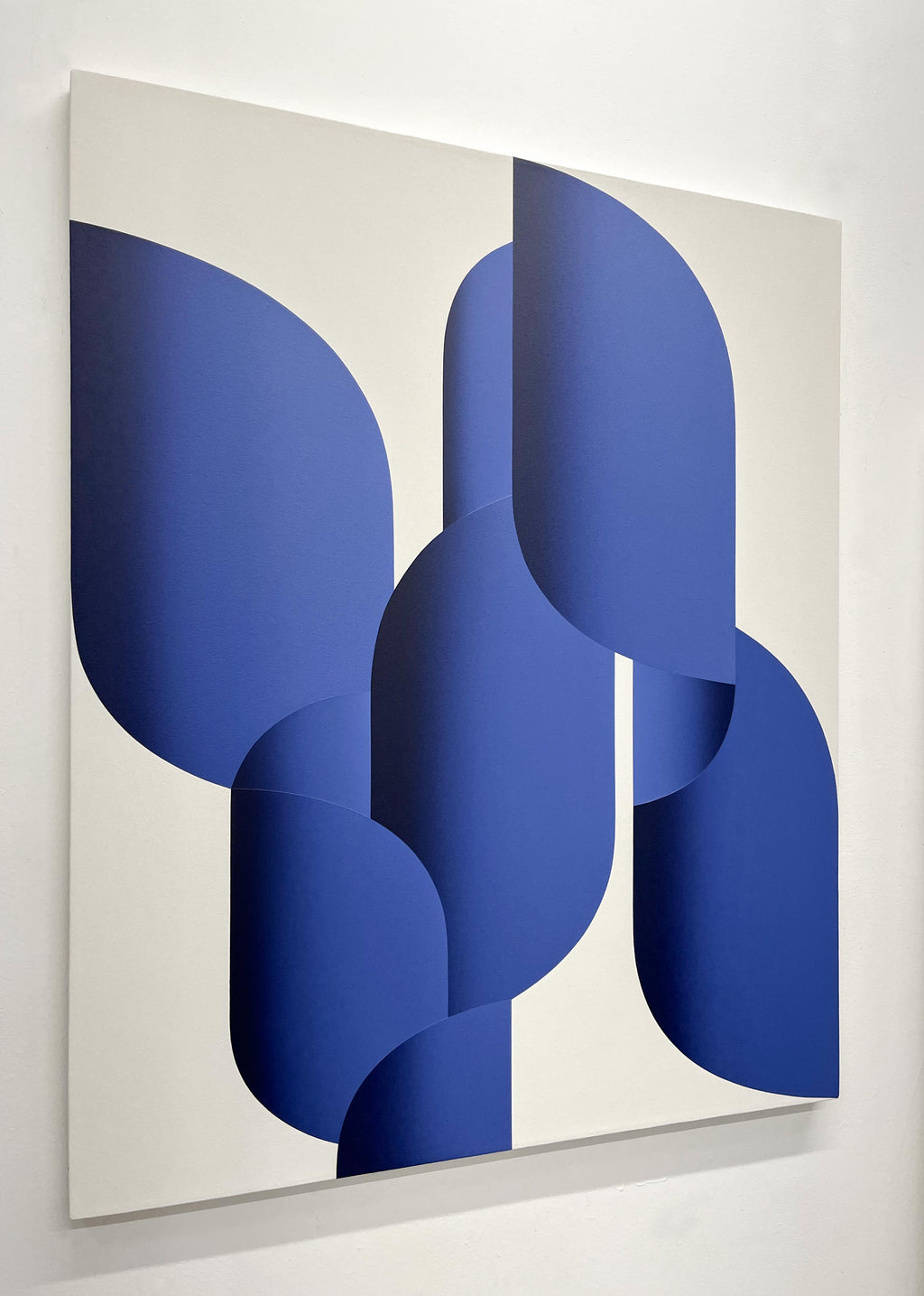 Painting by Senem Oezdogan titled "Blue Unfold II" - 3.