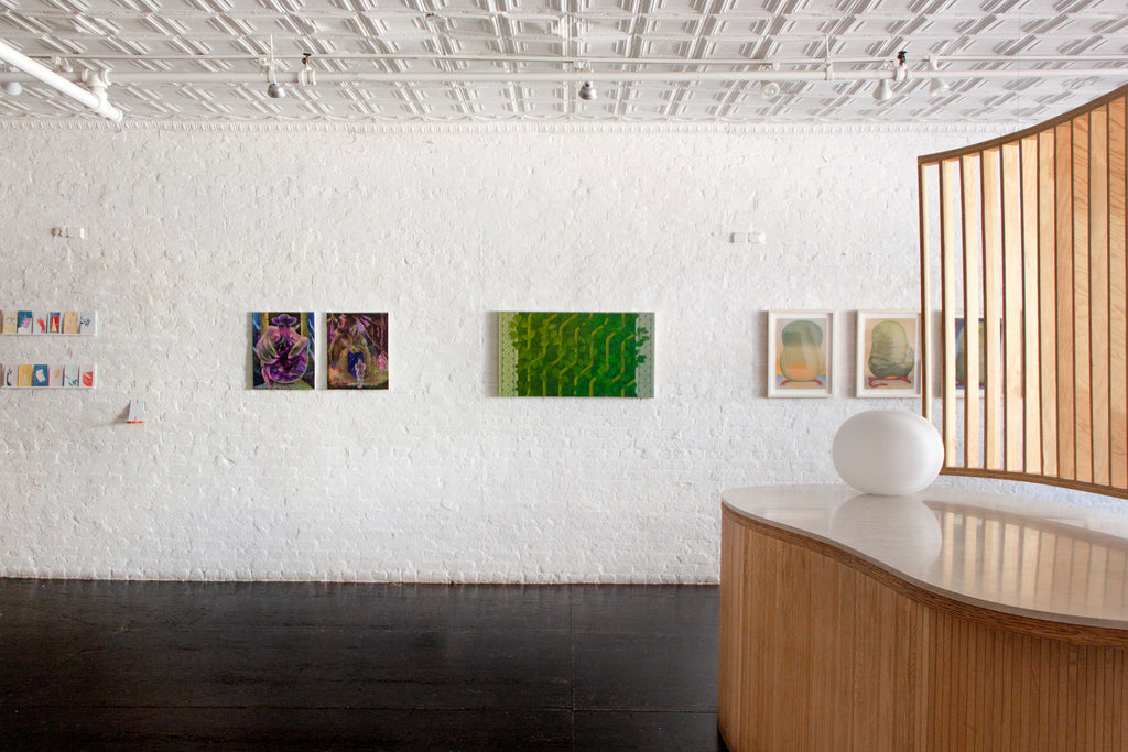 Painting by Lucía Rodríguez Pérez titled "Untitled (garden gate I)" - 7.