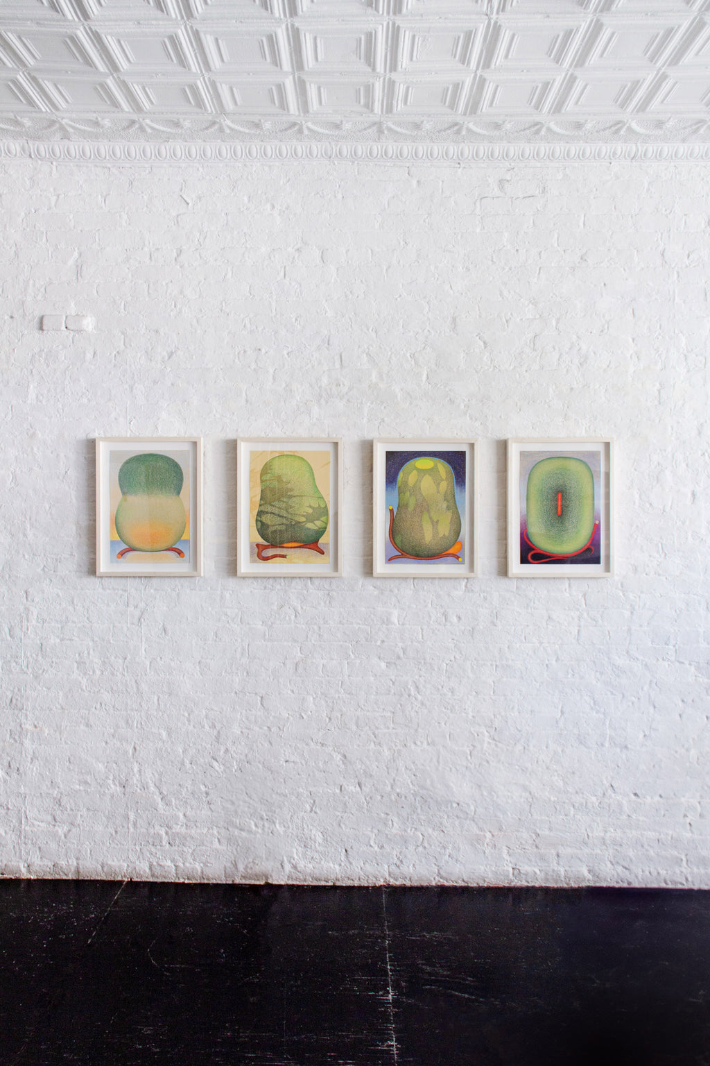 Drawing by Roche titled "Hug, Rain" - 5.