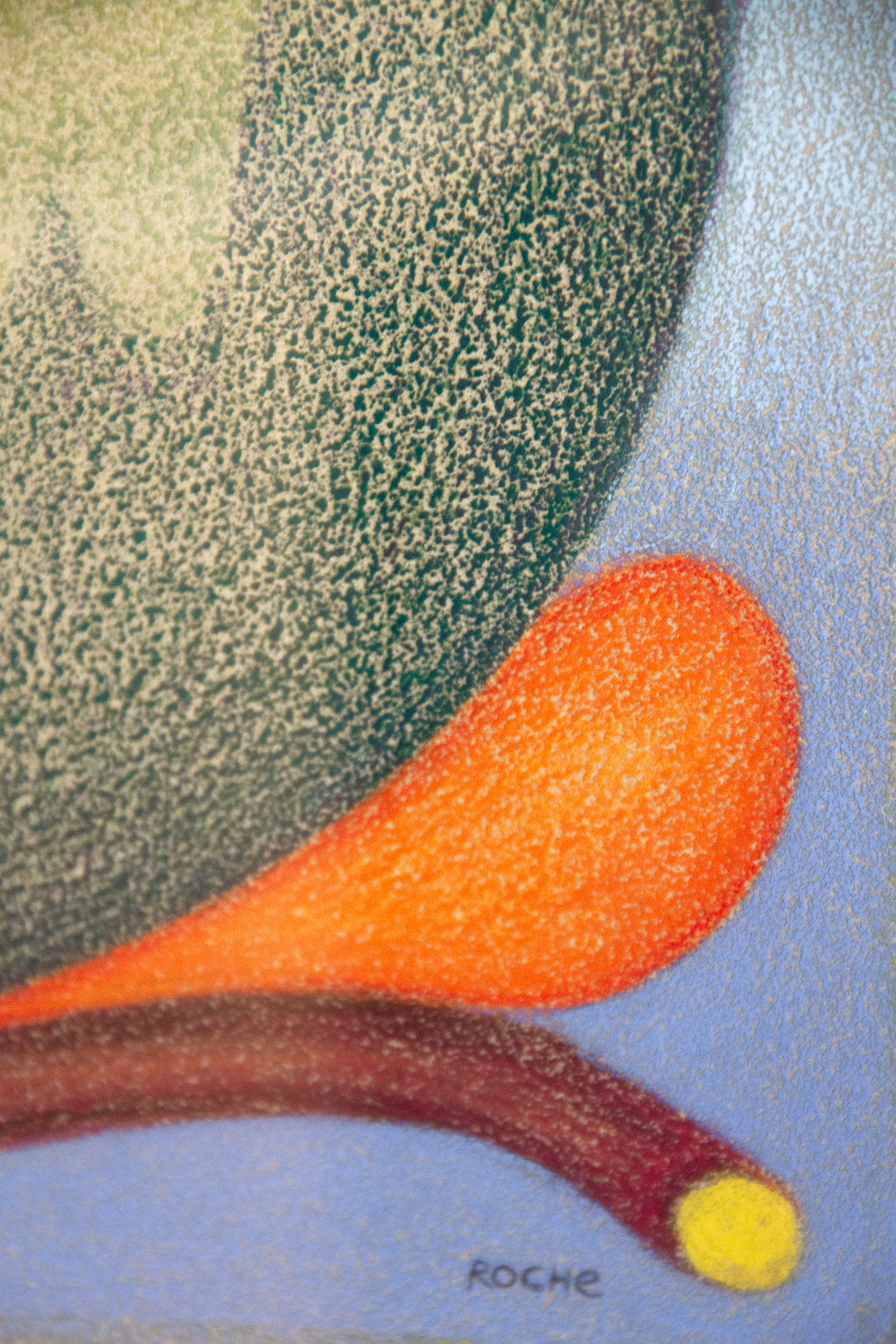 Drawing by Roche titled "Hug, Rain" - 7.