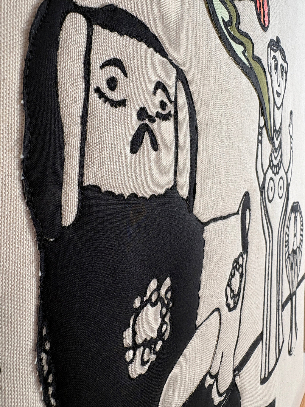 Mixed Media by Stacey Beach titled "Still Life with Horse, Chalkware Dog, and Joan Self Portrait" - 5.